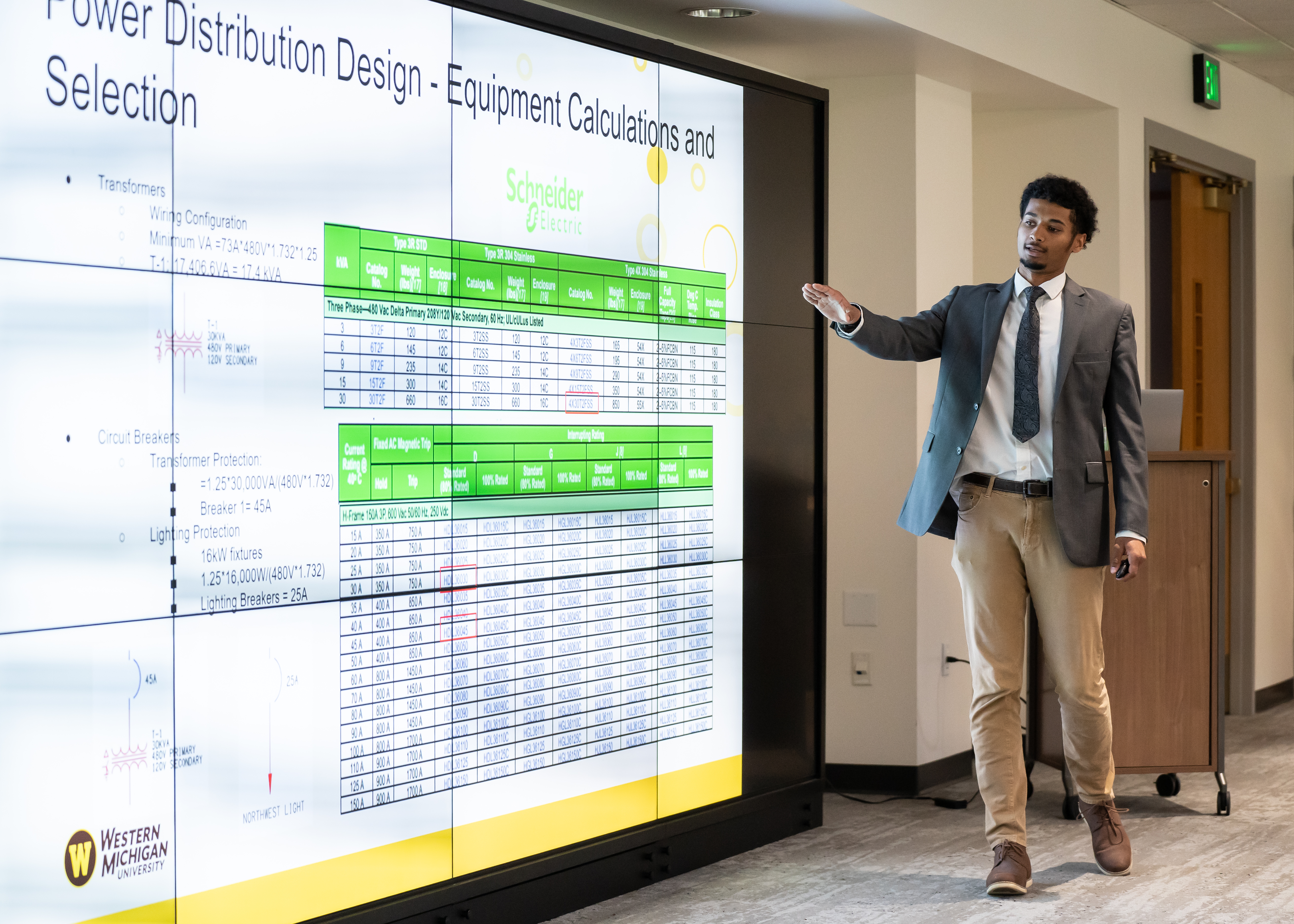 student presenting project