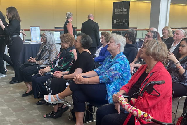 OLLI members at the Miller Auditorium enjoying "Ain't Too Proud...".