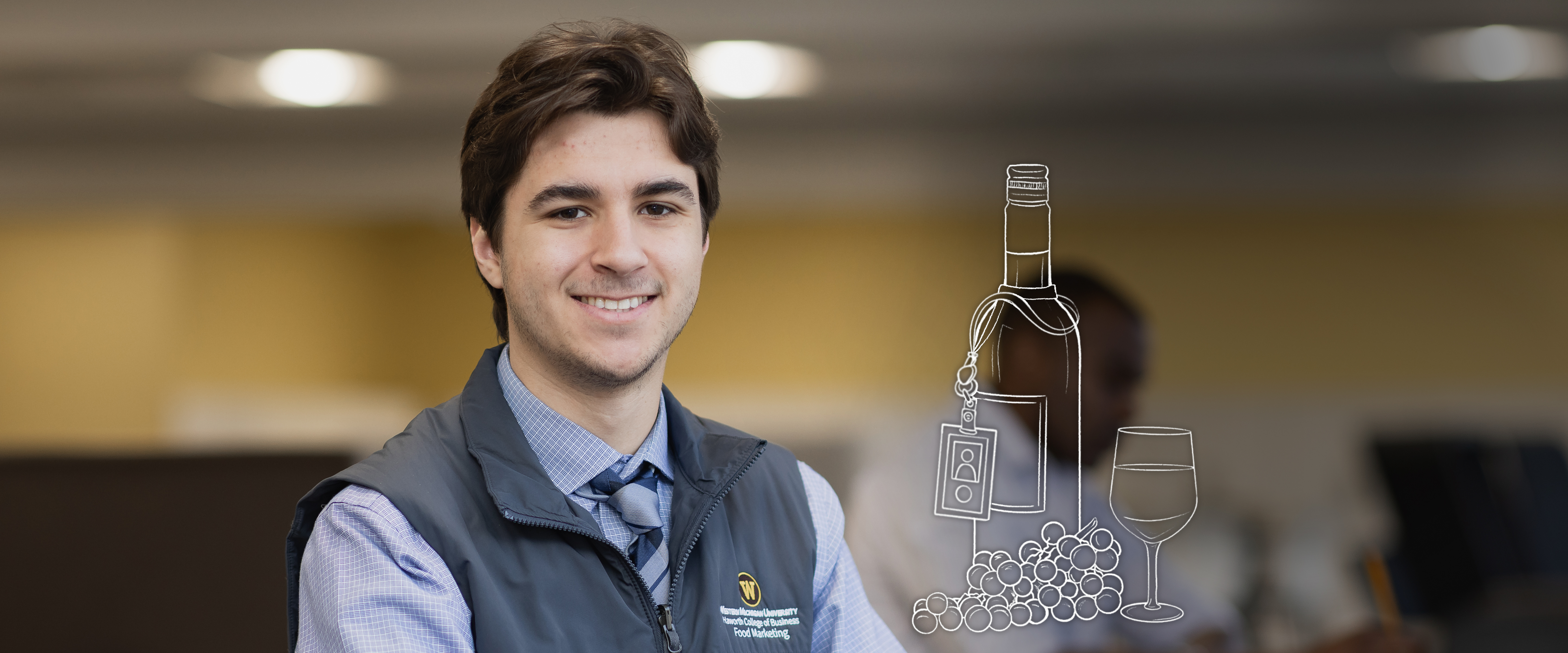 Marco Petrucci and a bottle of wine