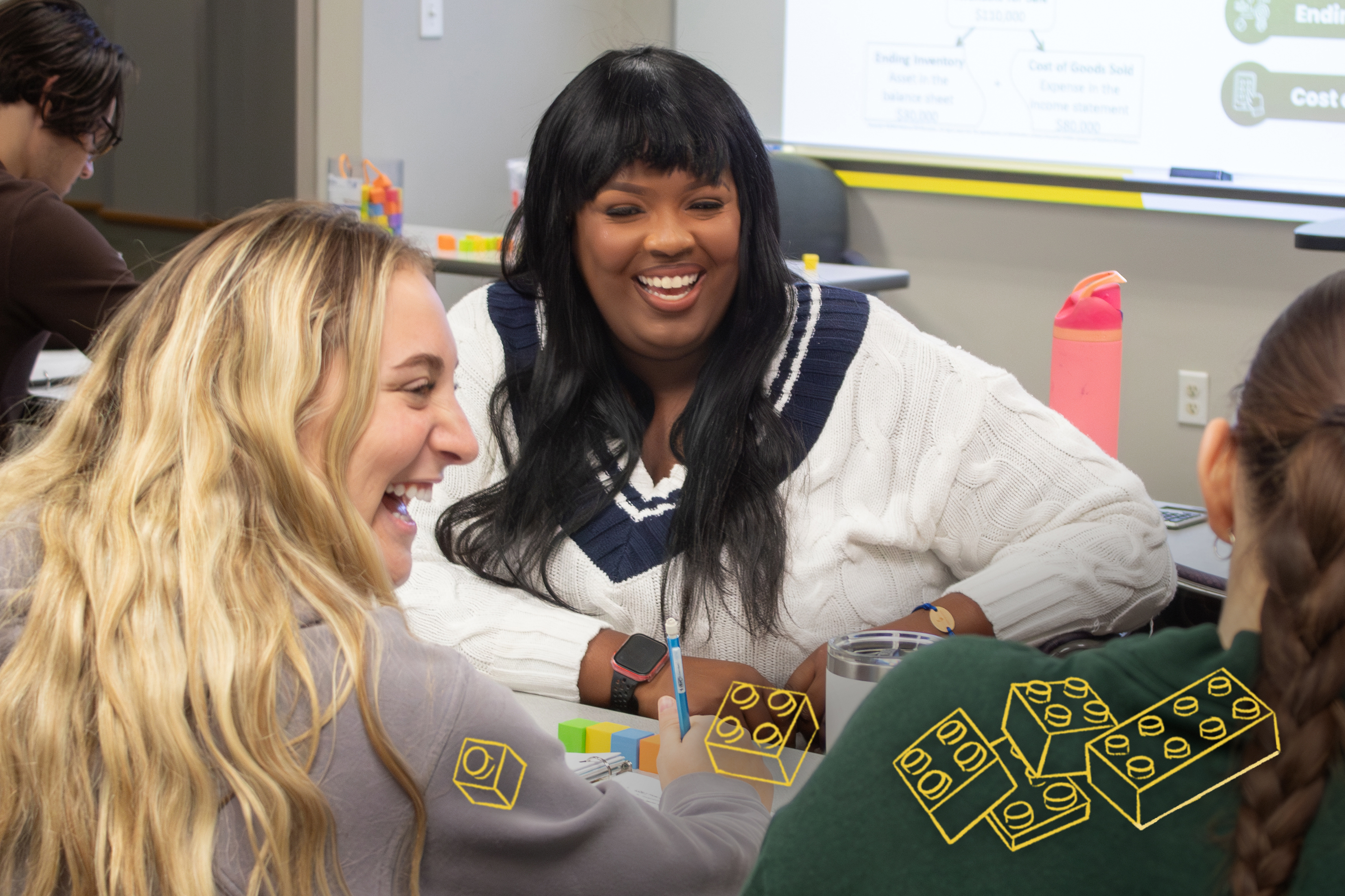 Brittani Jackson laughing with her students