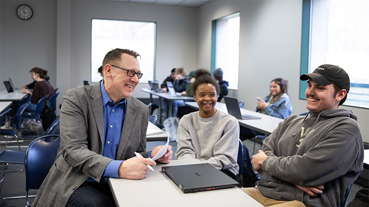 Russell Zwanka in classroom