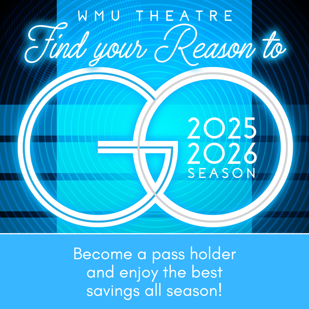 Blue neon design with the words "Find Your Reason to Go, 2025-2026"