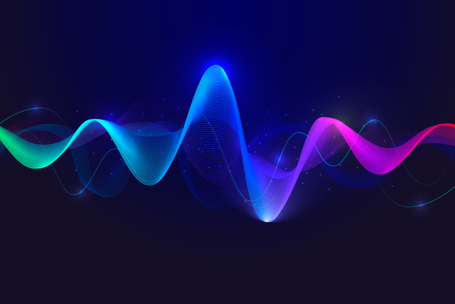 A colorful stylized image of a soundwave.