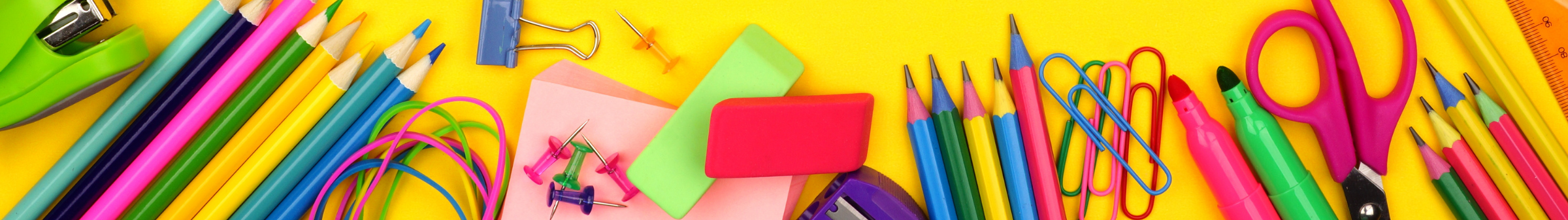 school supplies background