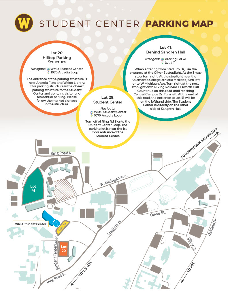 Student Center parking map