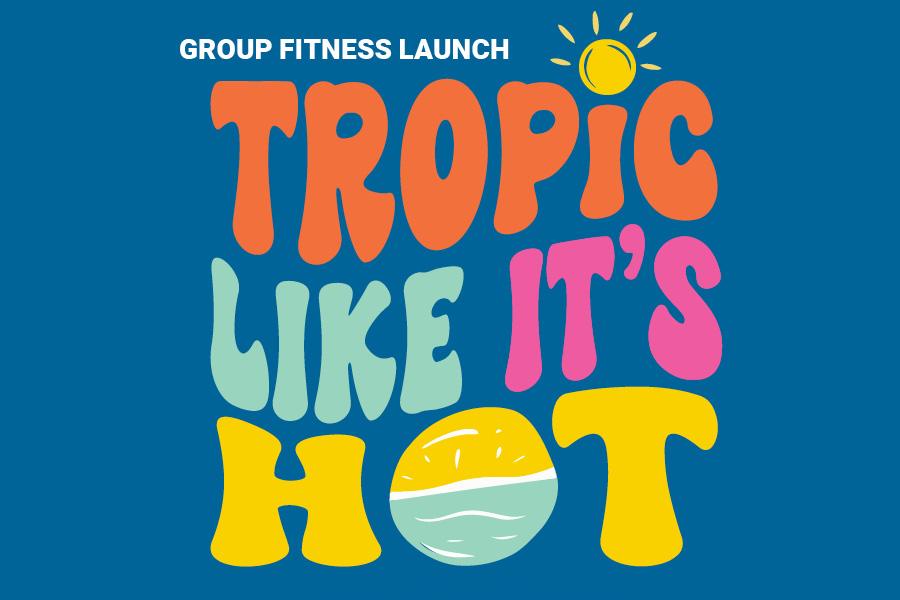 Group fitness launch graphic