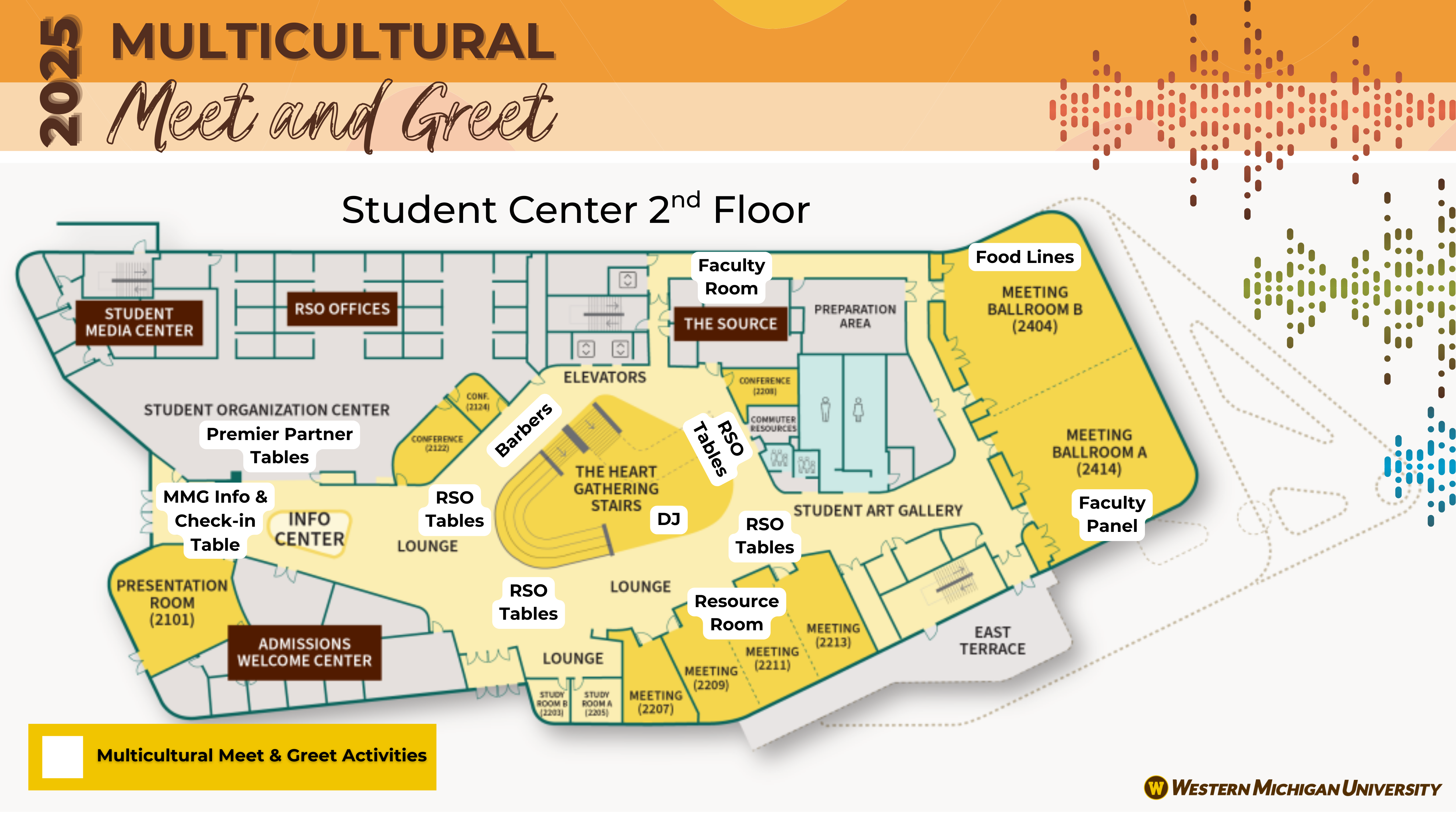 Multicultural Meet and Greet 2025 Event Map Second Floor