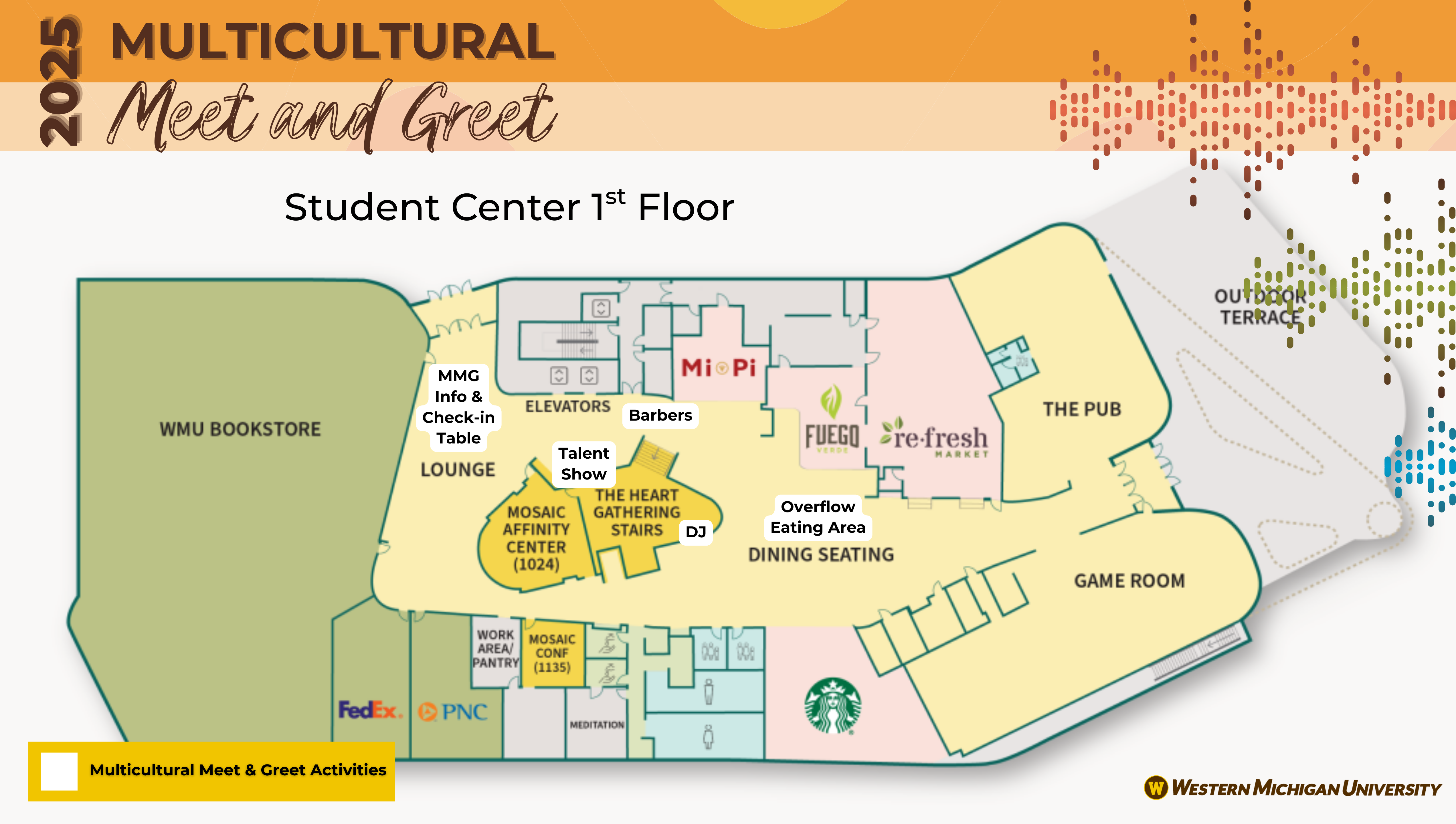 Multicultural Meet and Greet 2025 Event Map First Floor