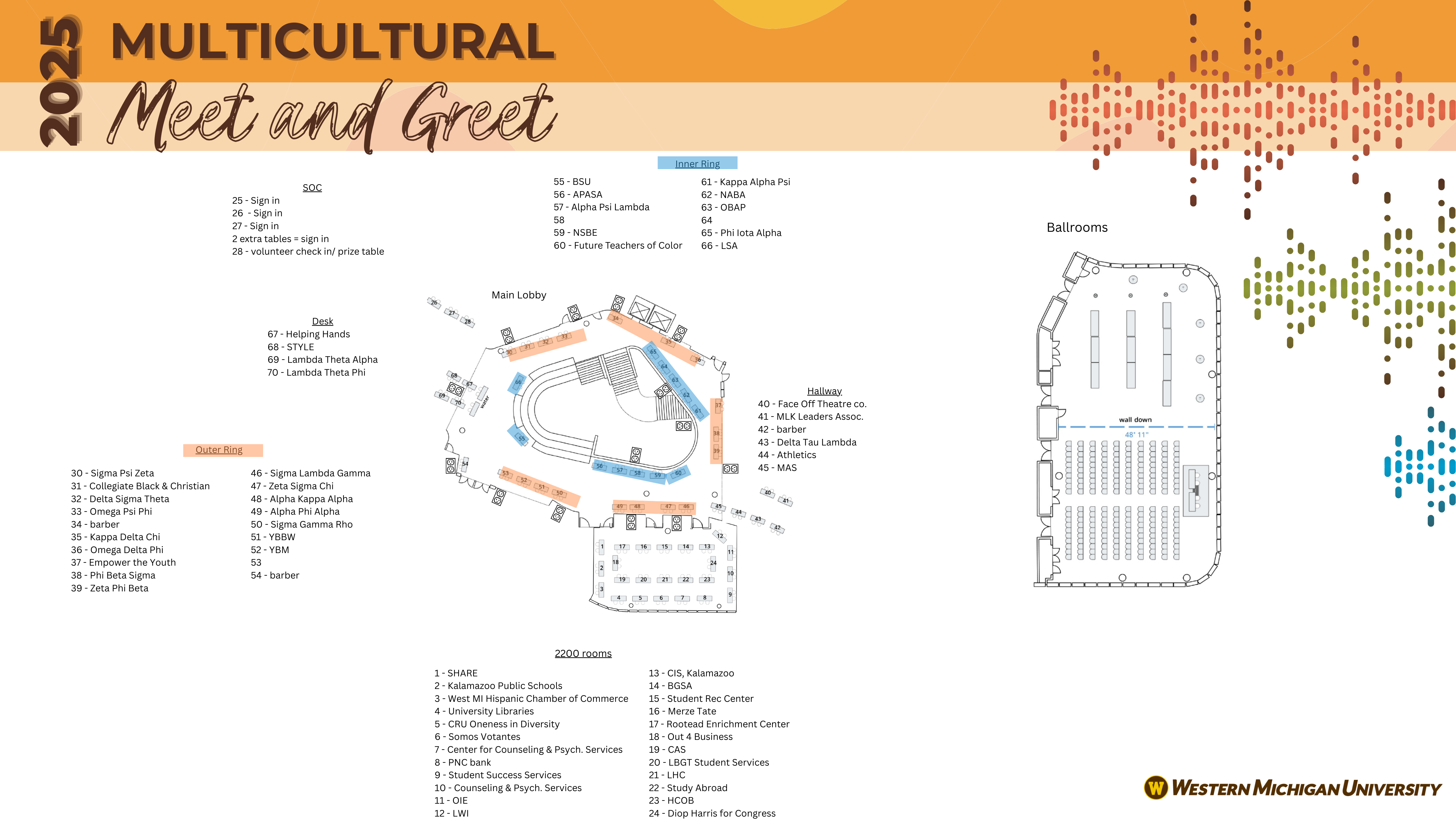 Multicultural Meet and Greet 2025 table assignments
