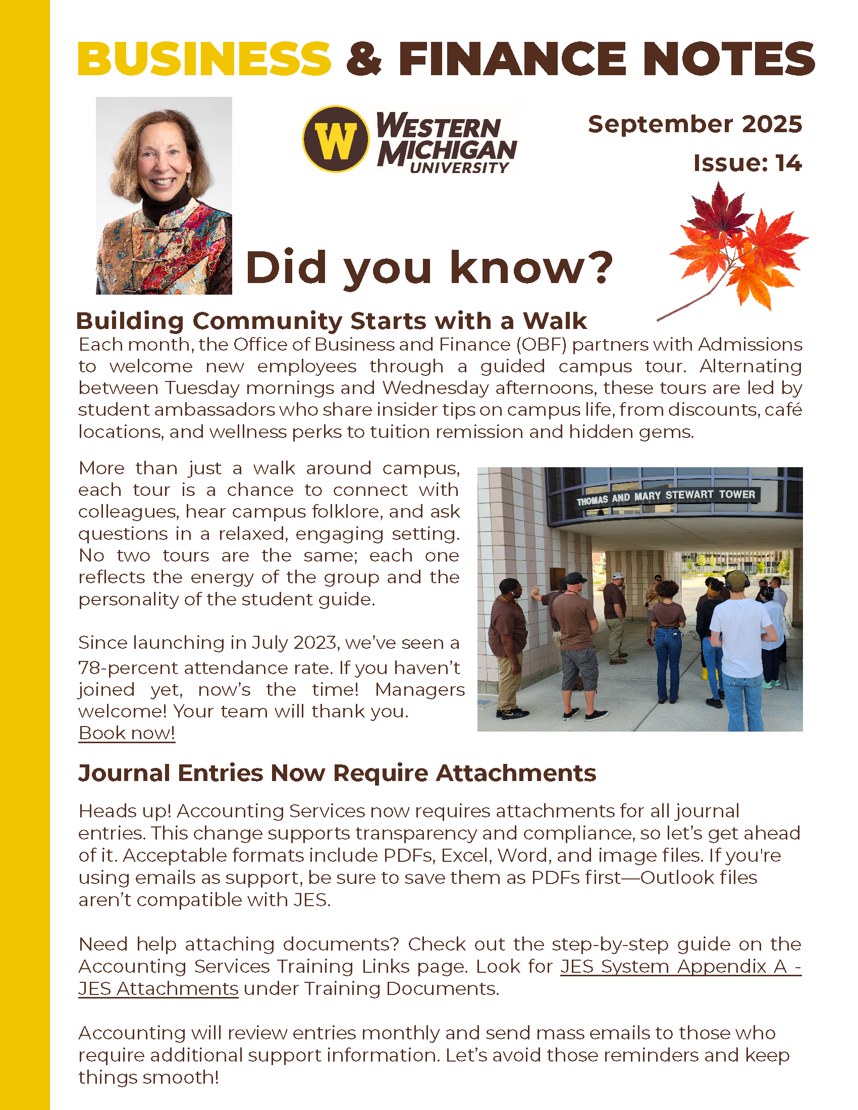 page one image of the linked newsletter