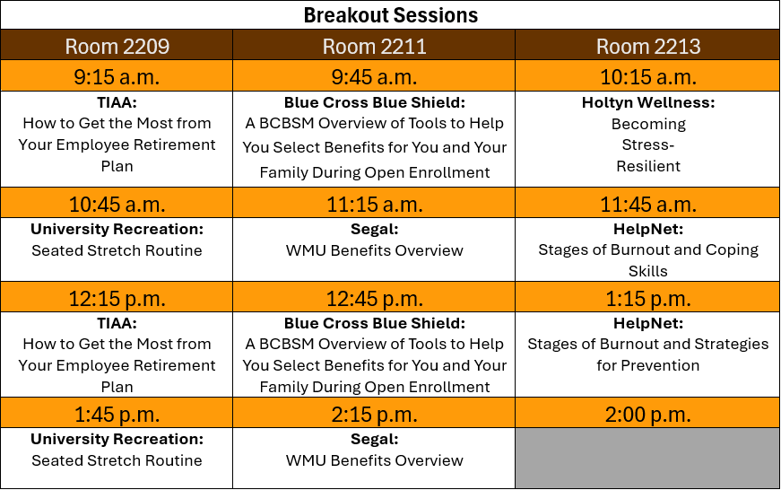 breakout sessions schedule