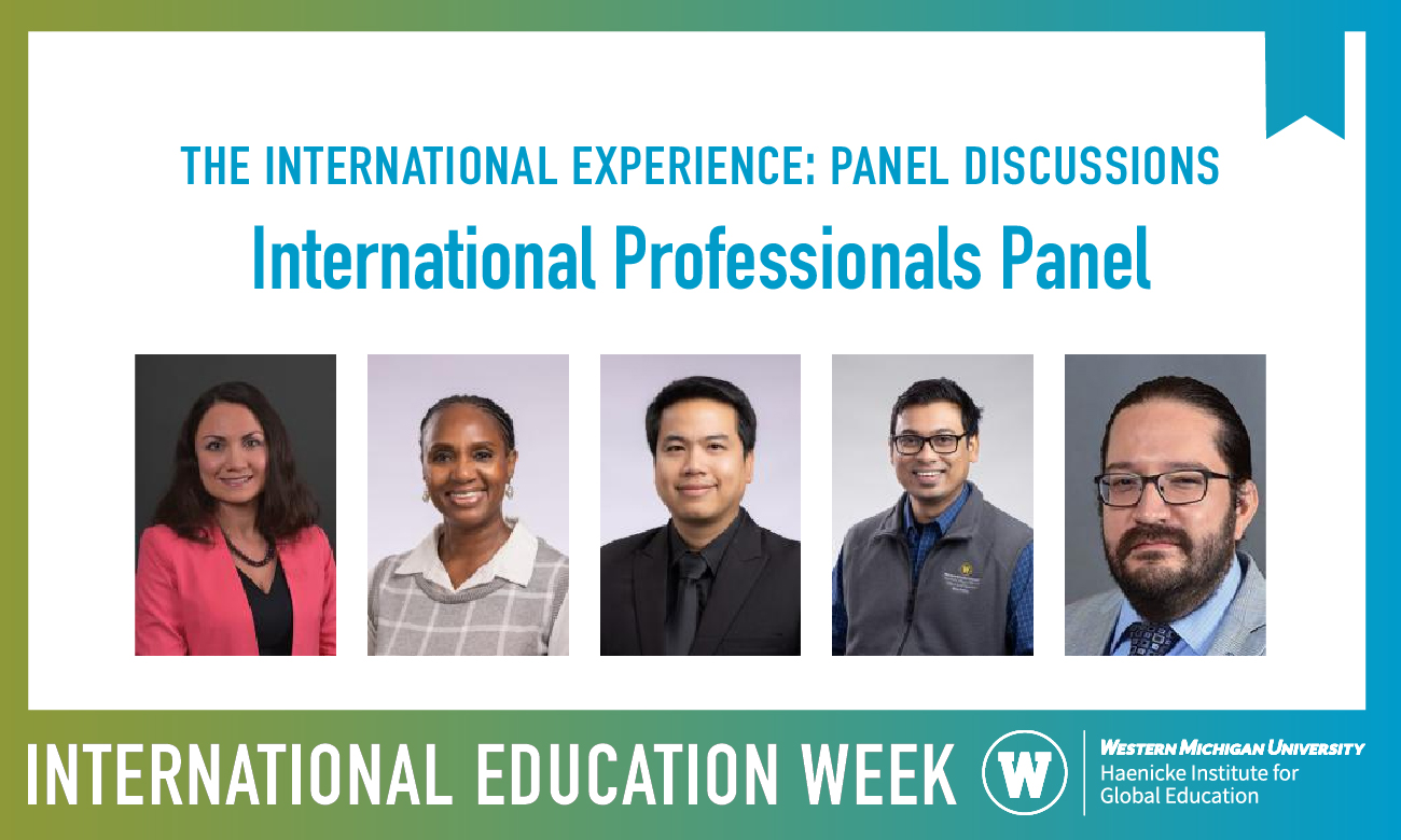 A logo for the International Professionals Panel for International Education Week