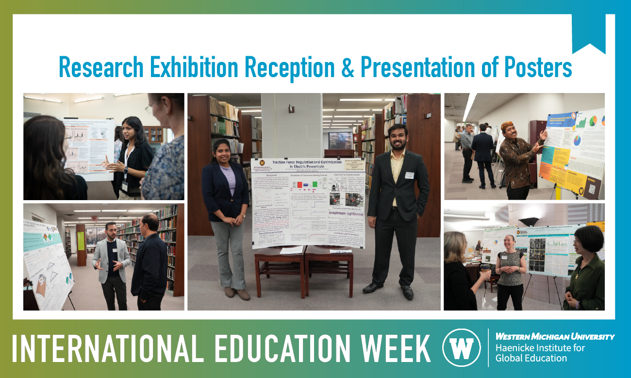A promo for the research exhibition, part of International Education Week