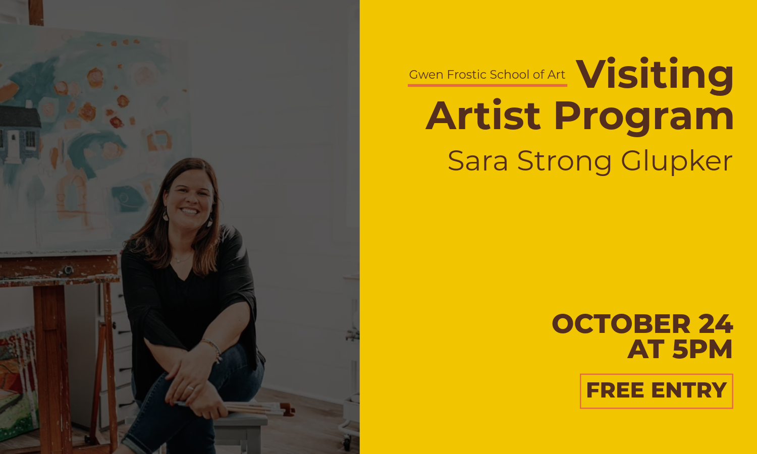 Visiting Artist Program: Sara Strong Glupker. October 24 at 5 pm.