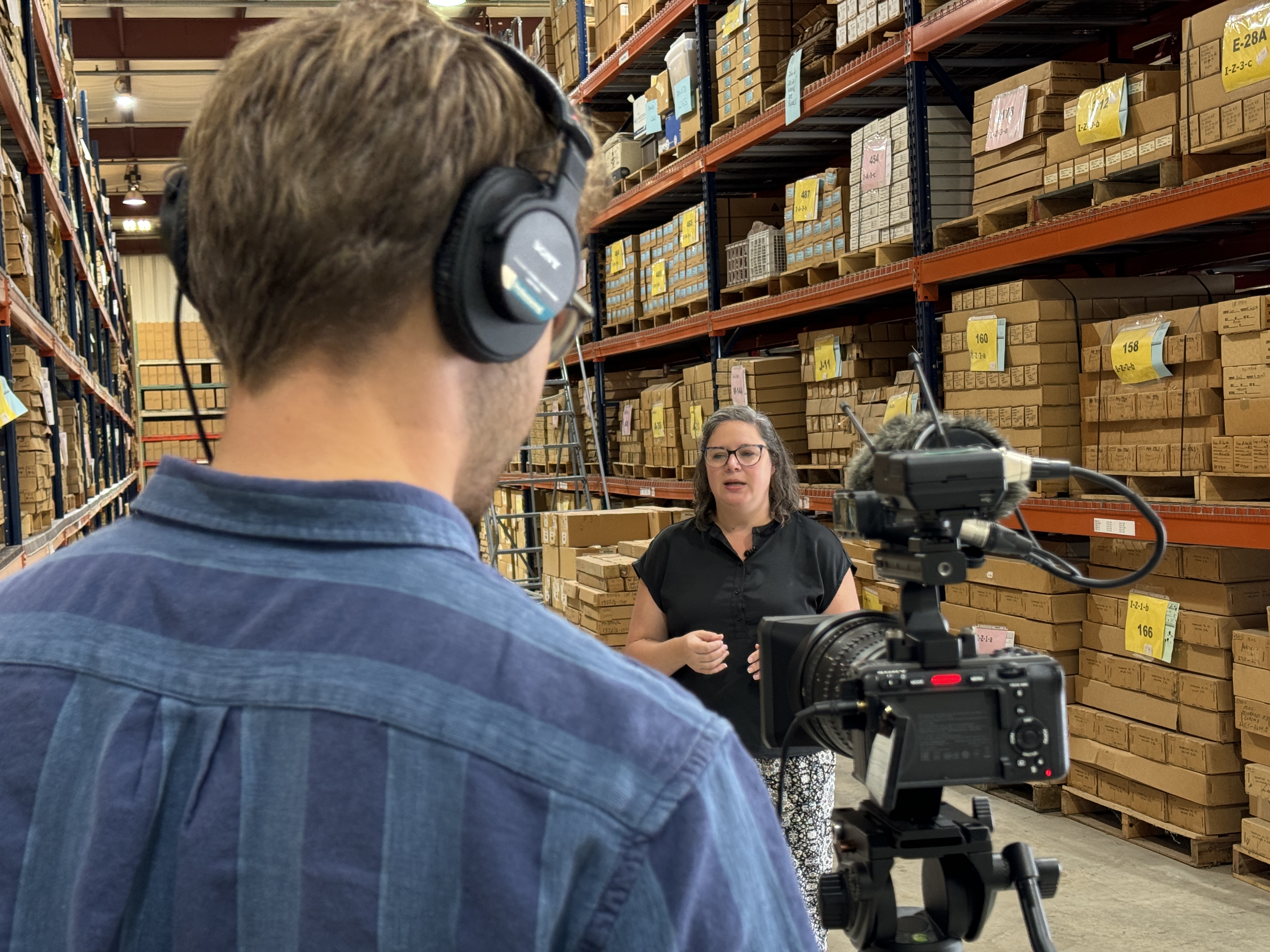 Dr. Autumn Haagsma being interviewed.