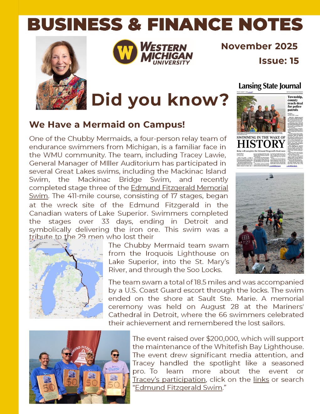 first page of November Newsletter