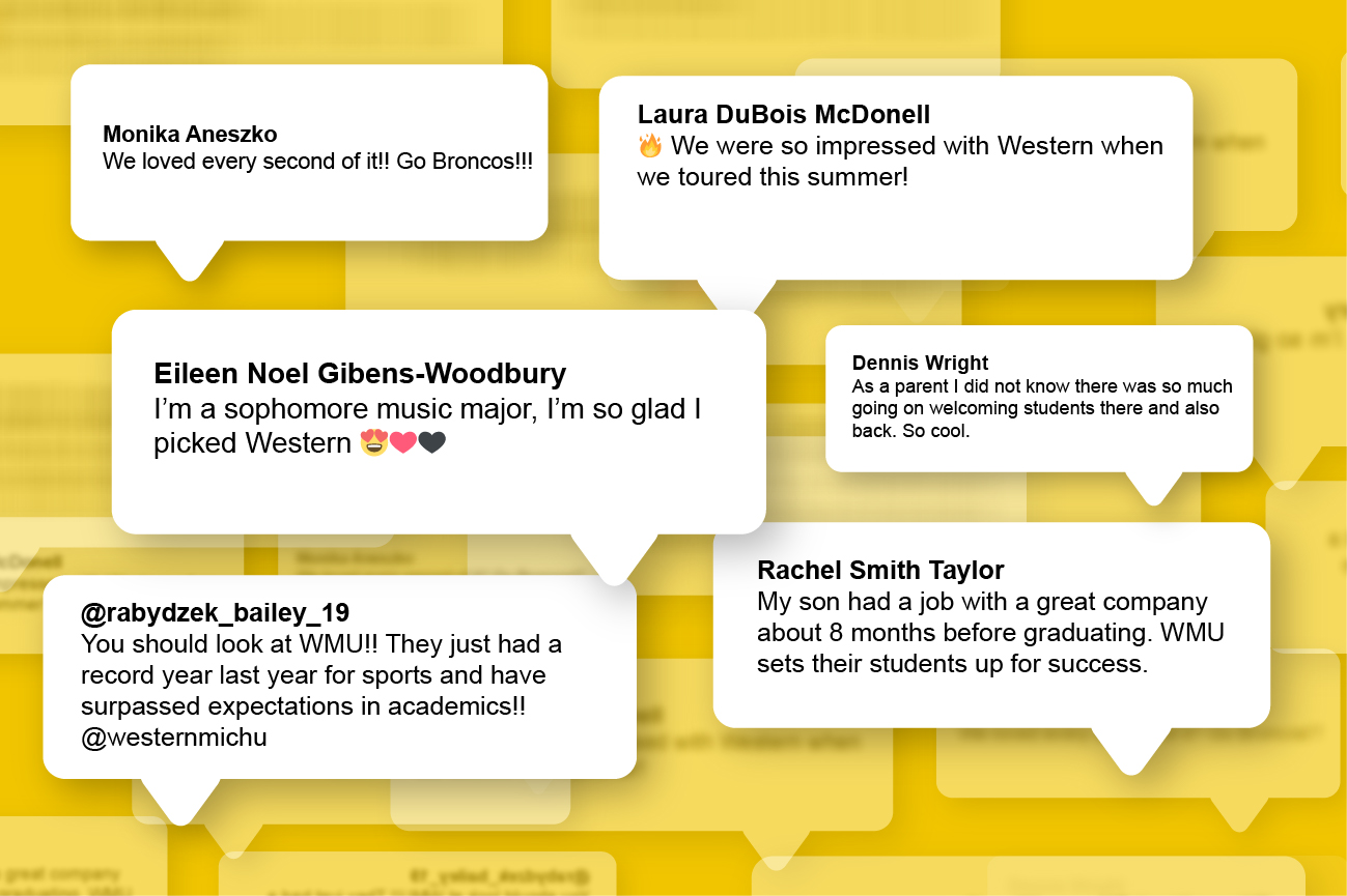 A collection of social media comments providing good feedback.