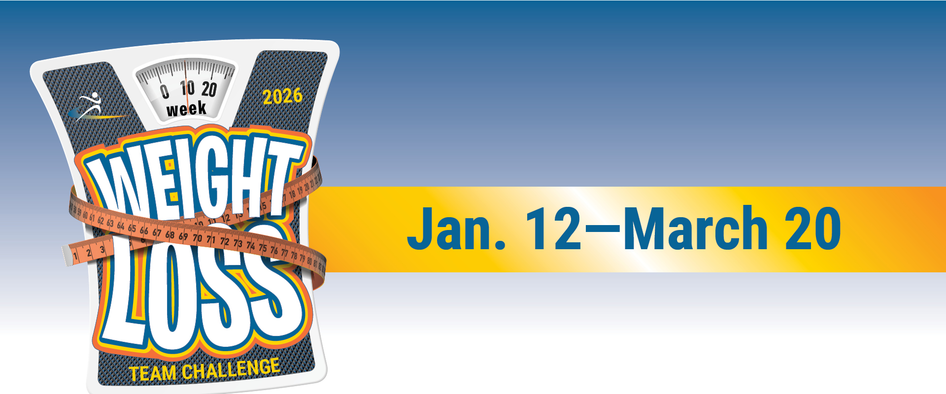 Scale with Weight Loss Challenge wording over the device