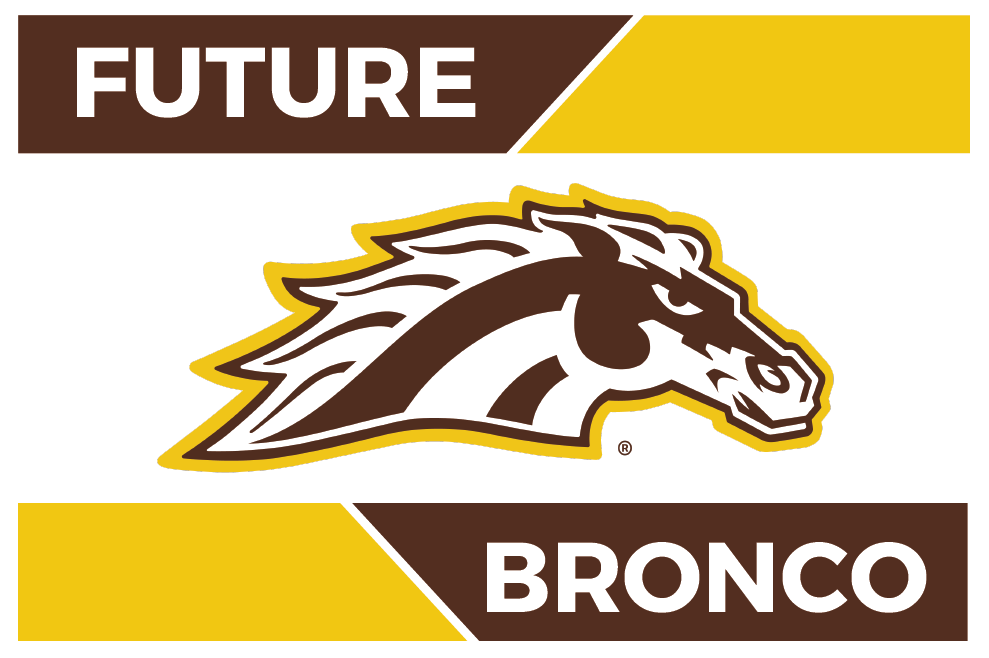 Celebration sign with Buster Bronco