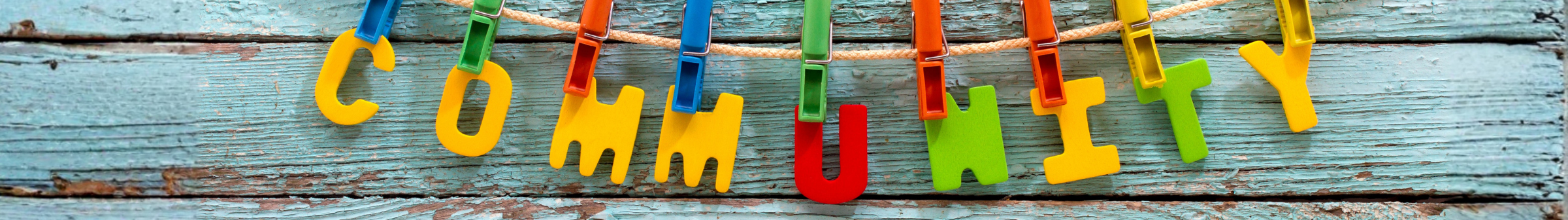 letters that spell out the word, community