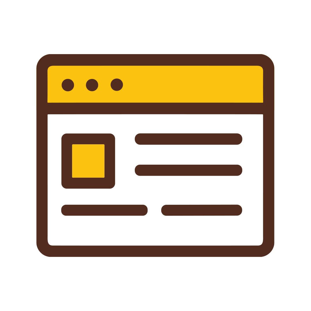 Icon of website browser window.