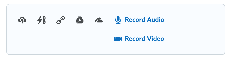 Underneath the comment box, you can select Audio or Video grading from the menu.