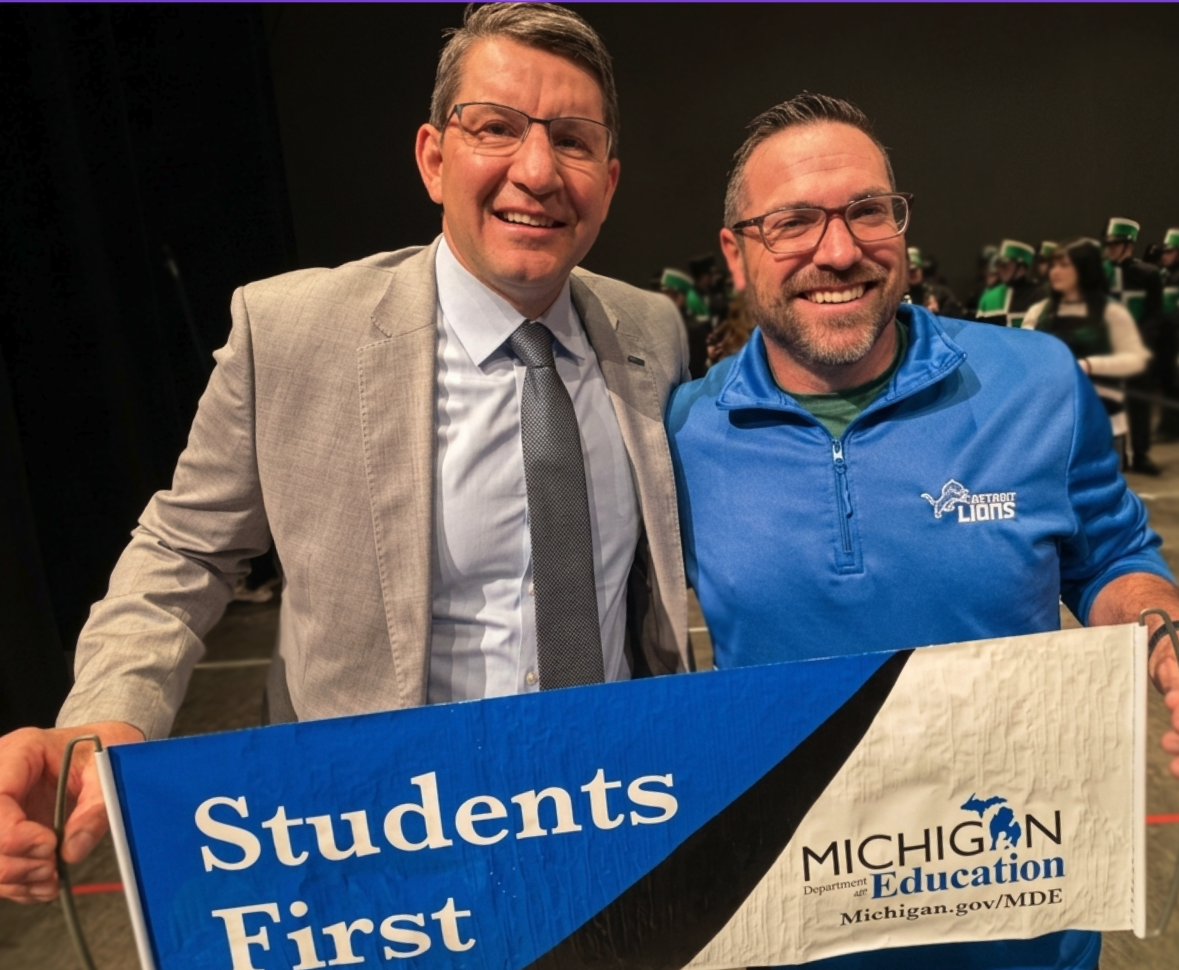 Eric Meerschaert is named MI Teacher of the Year.