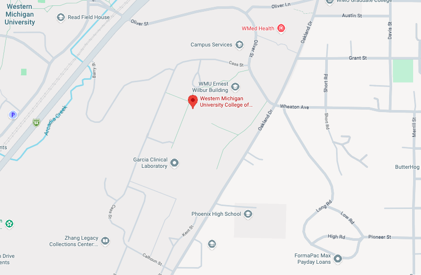 Map of CHHS at WMU.