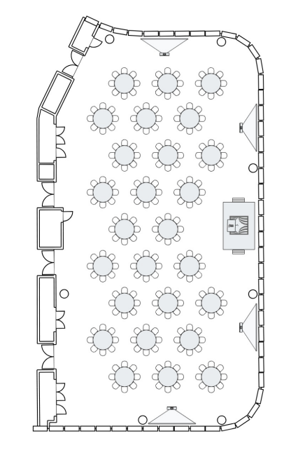 Ballroom A/B in banquet Style 
