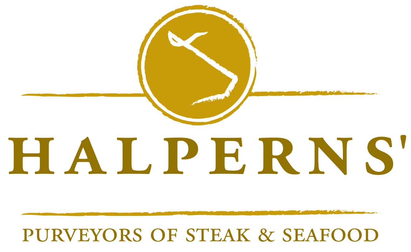 Halpern's - Purveyors of steak and seafood logo.