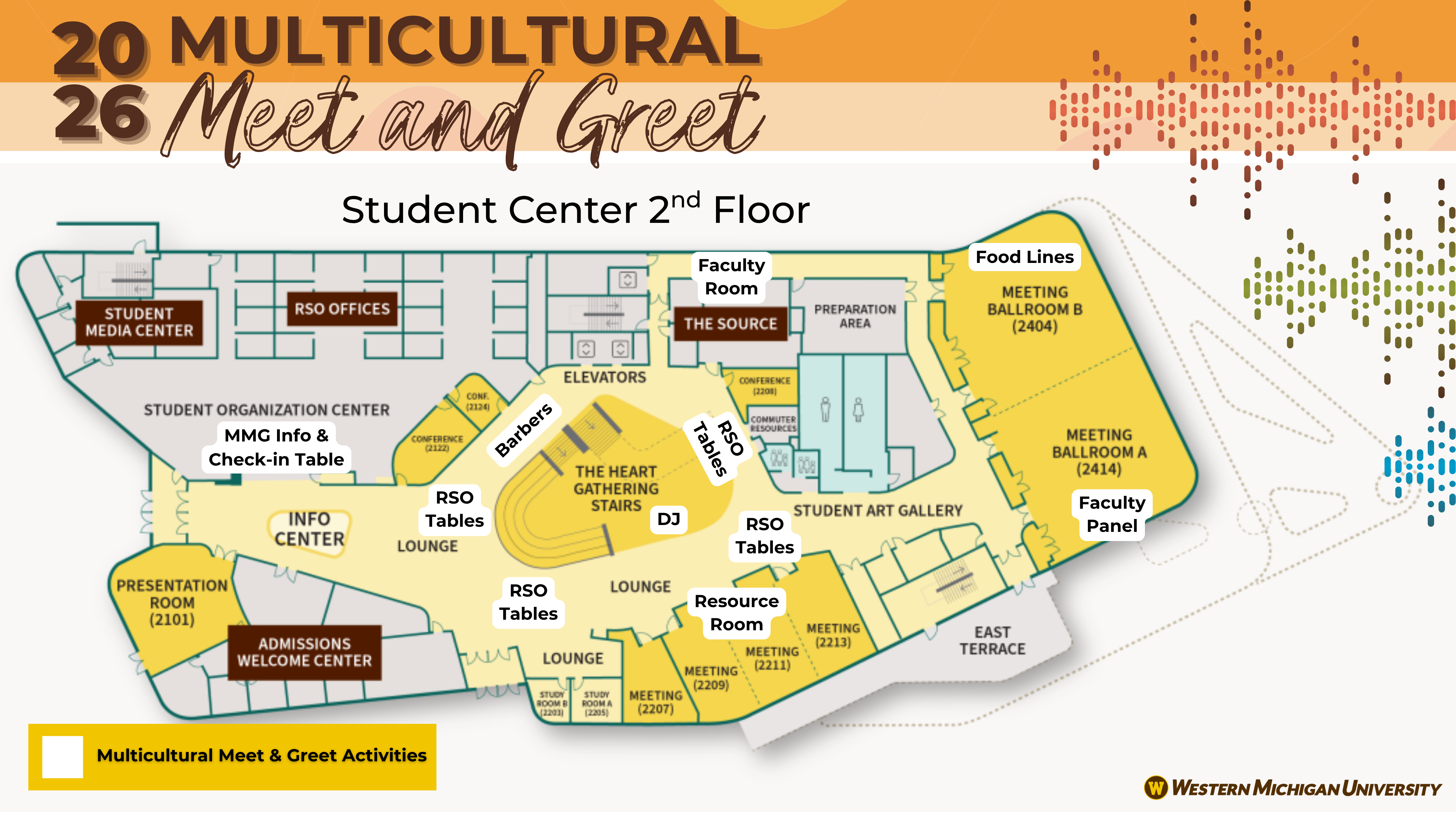 Multicultural Meet and Greet 2026 Event Map 2nd Floor