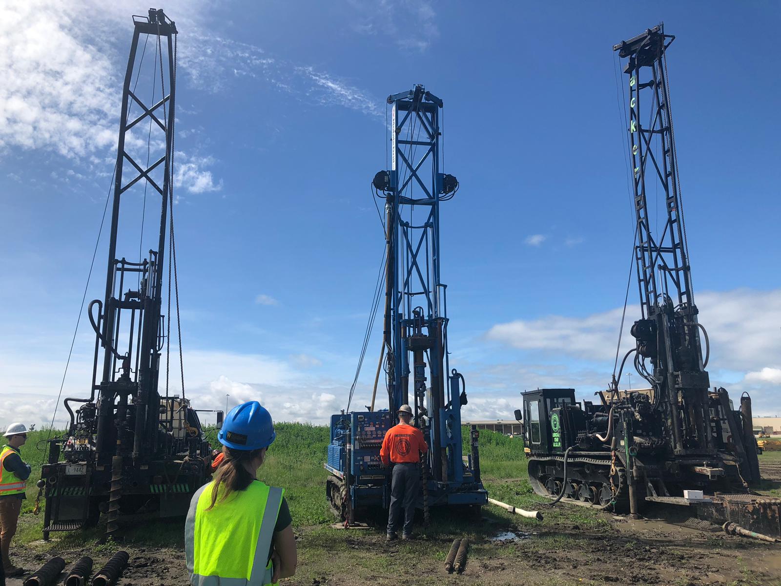 observing drilling operations