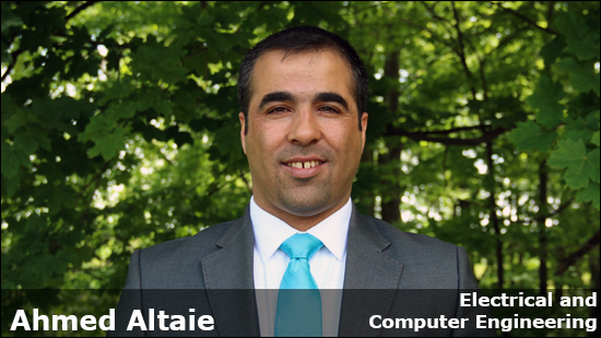 a photo of Mr. Ahmed Altaie. Mr. Altaie is currently a Master's student in the department of Electrical and Computer Engineering.