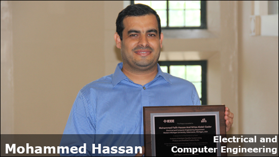 a photo of Mr. Mohammed Hassan. Mr. Hassan is currently a doctoral student in the department of Electrical and Computer Engineering.