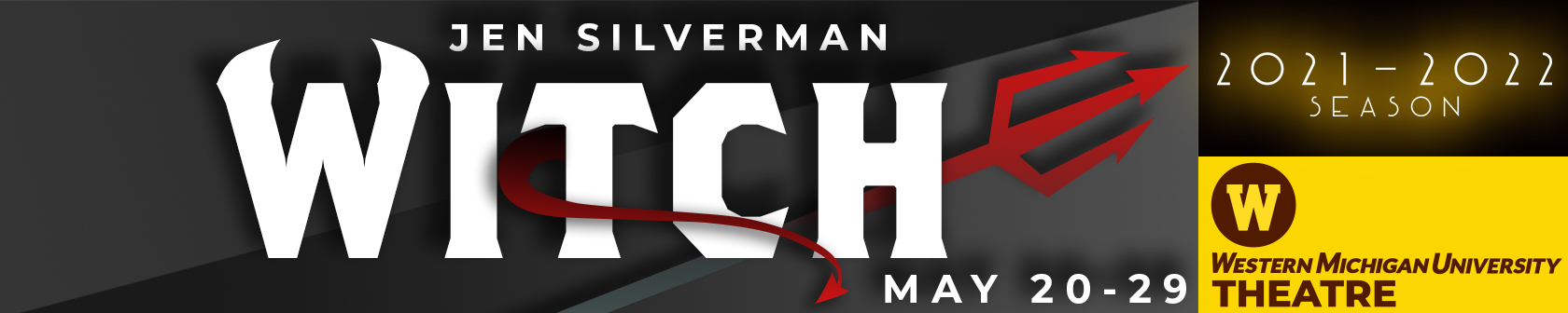 Black background with red pitch fork and the word WITCH in white with WMU logo.