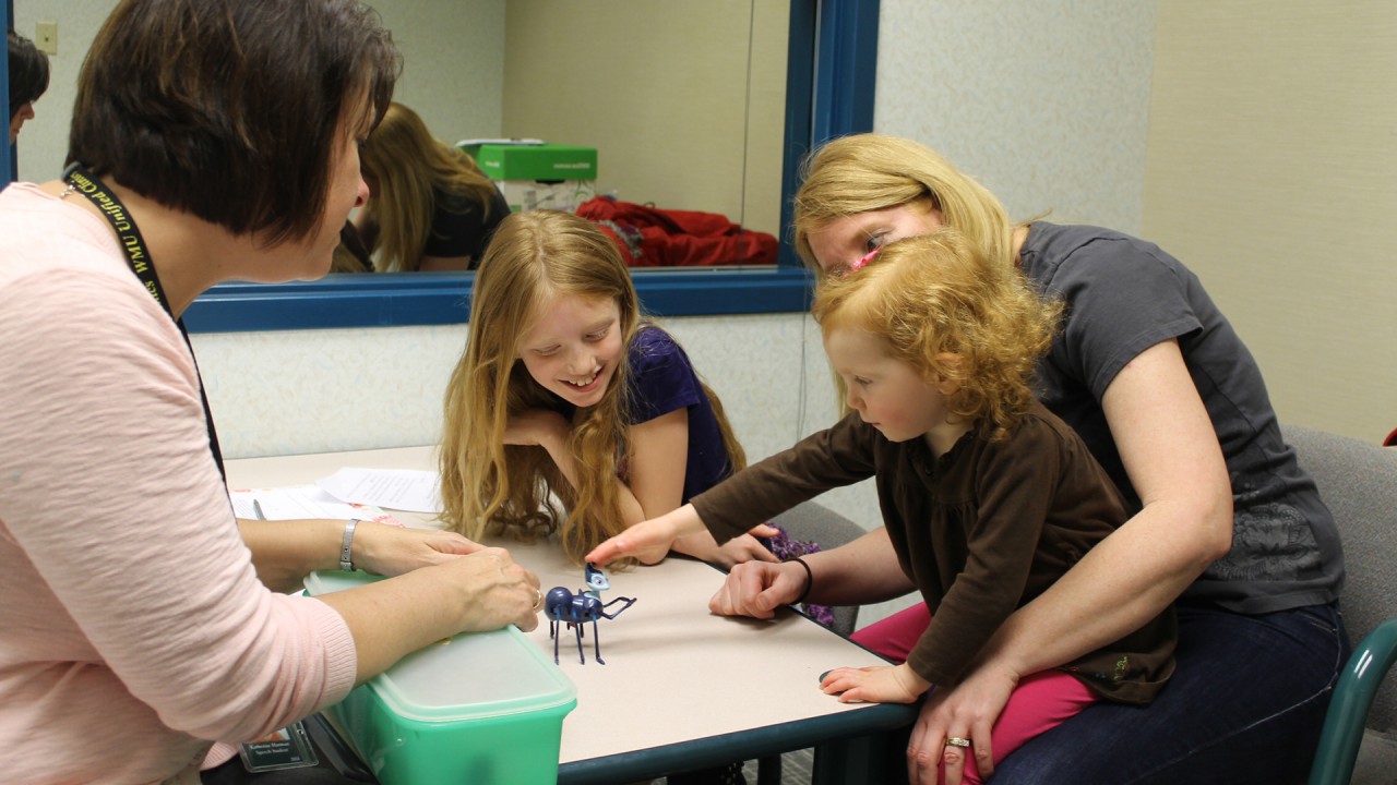 students with young clients