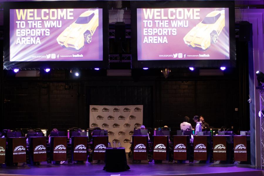 Photo of Esports arena competition setup