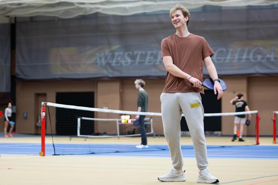 Male student in student recreation center