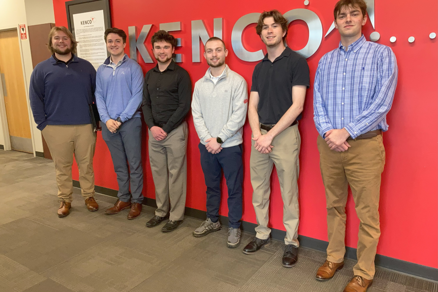 Photo of students who worked on a project at Kenco