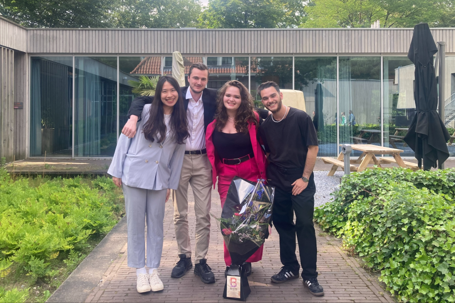 Carol Cochrane and peers after conference presentation