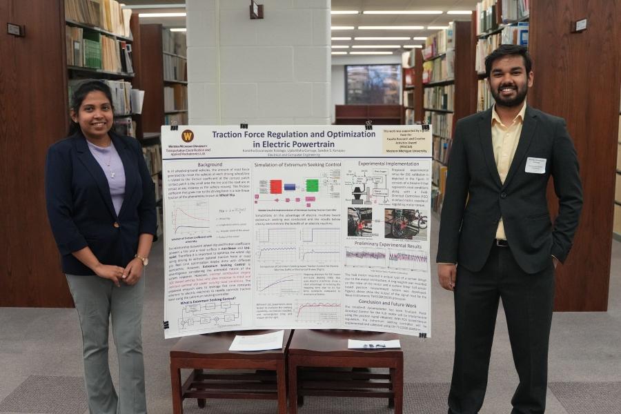 Students showing their research