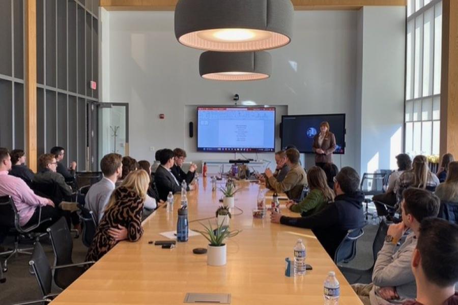 Interior Architecture and Design students at presentation.