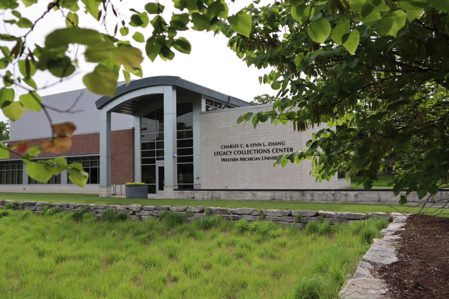 Exterior of the Zhang Legacy Collections Center at Western Michigan University