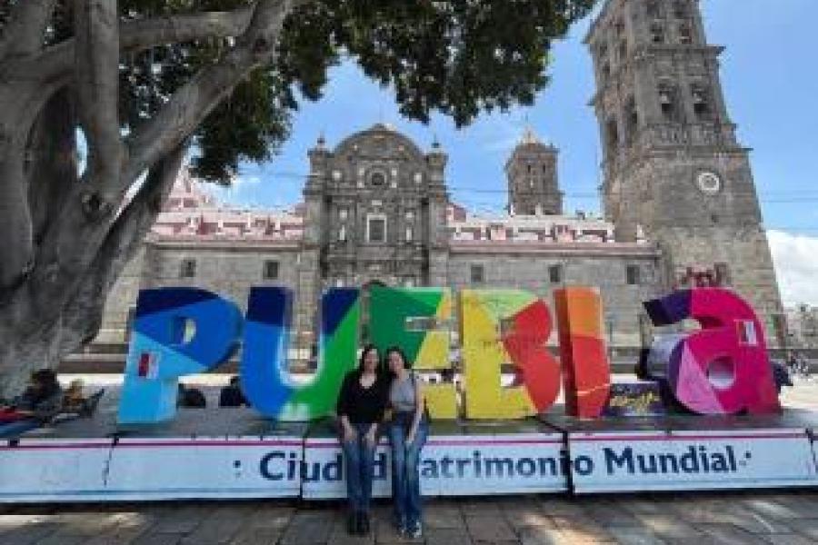 A photo from a professor visiting their Global Classrooms partner