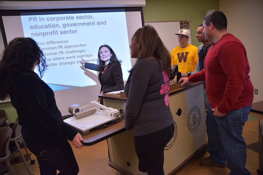 Dr. Popkova and PR students