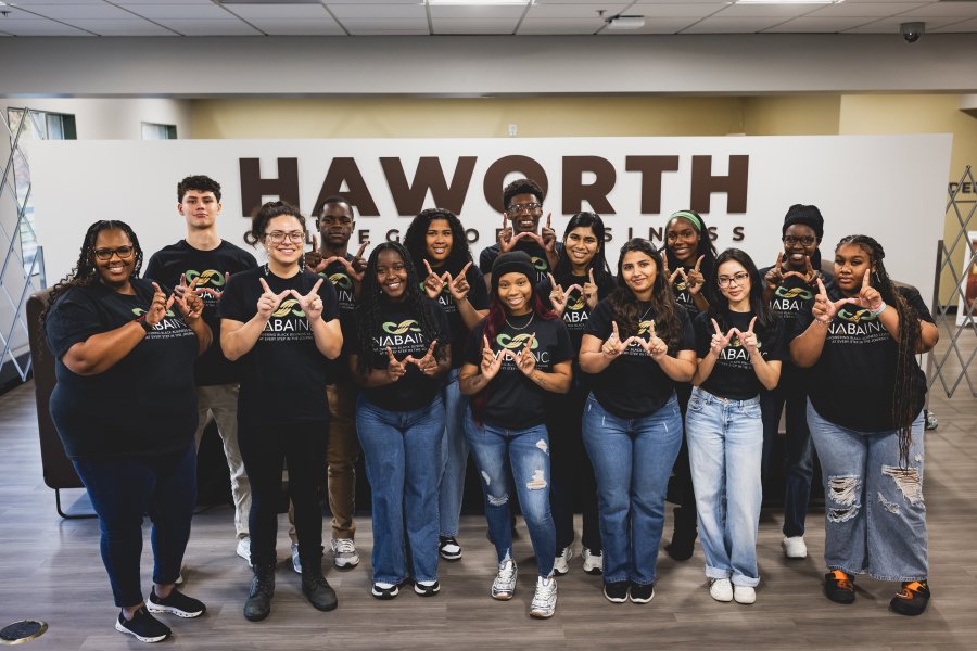 Dr. Brittani Shantel Jackson and the NABA student organization