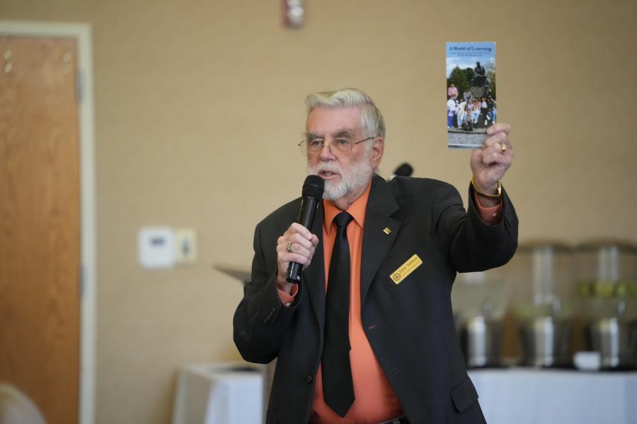 Darryl Salisbury, who retired as a WMU master faculty specialist in 2013, also spoke at the celebration. Salisbury joined CELCIS in 1975 as one of its founders and shared stories of its origin.   