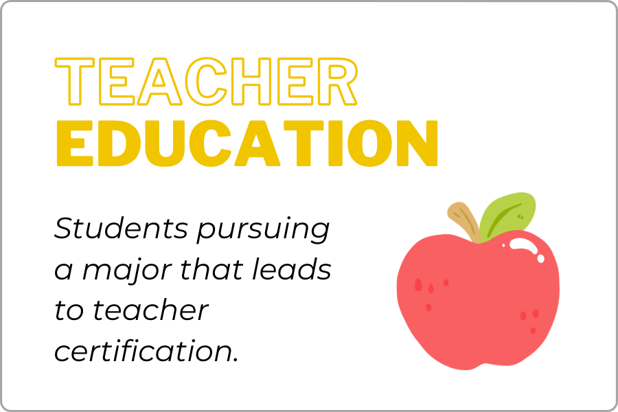 student is pursuing a major that leads to teacher certification
