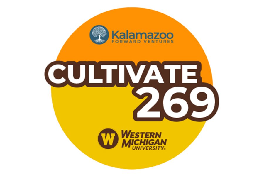 Kalamazoo Forward Ventures, Cultivate 269 logo, Western Michigan University