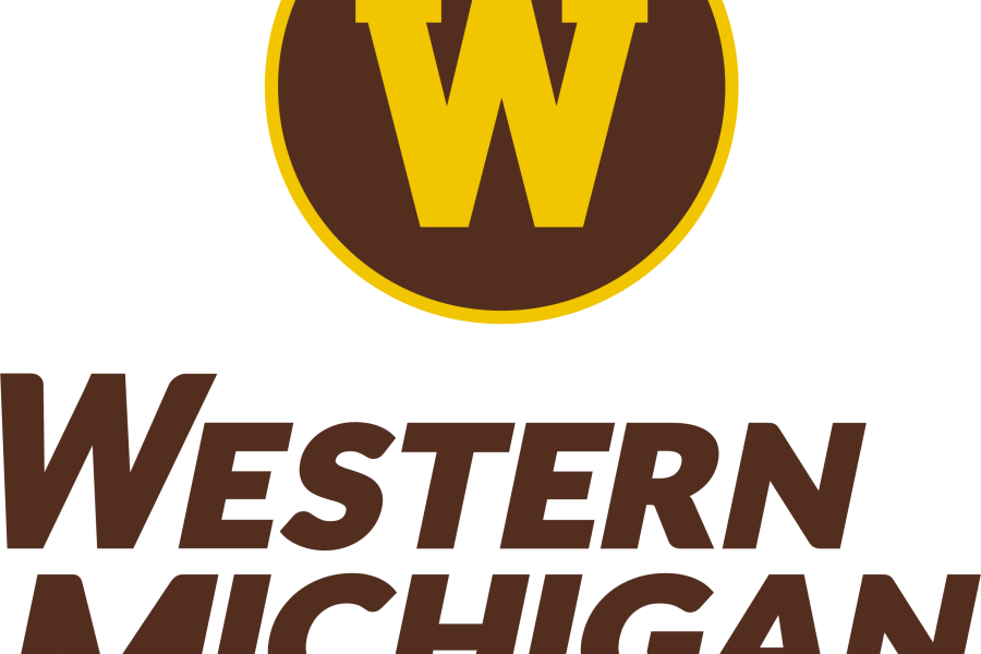 Western Michigan University brown and gold logo with gold W